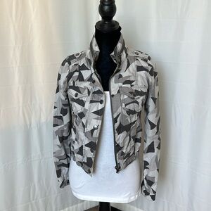 Rubbish Color Block Cropped Jacket